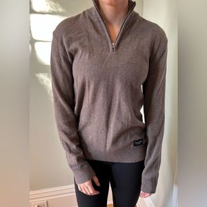 Abercrombie & Fitch cotton/cashmere quarter zip sweater
